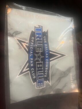 NFL Dallas Cowboys True Blue Fan Club Decal - White, Blue, Black